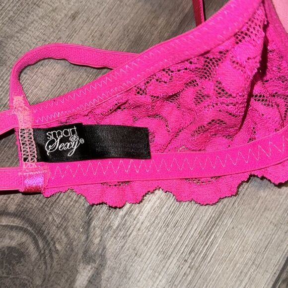 SMART &‎ SEXY pink push-up lace bra- size 36B - Picture 5 of 7